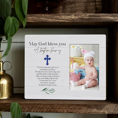 Miniatura 4 de Marco de fotos de bautismo, regalos de bautismo para niños, regalos de bautizo para niños, cumpleaños, Navidad, regalos religiosos para mujeres,