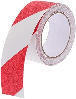 شريط مانع للازلاق ذاتى اللصق ضد الماء 5 سم 5 متر أبيض وأحمر