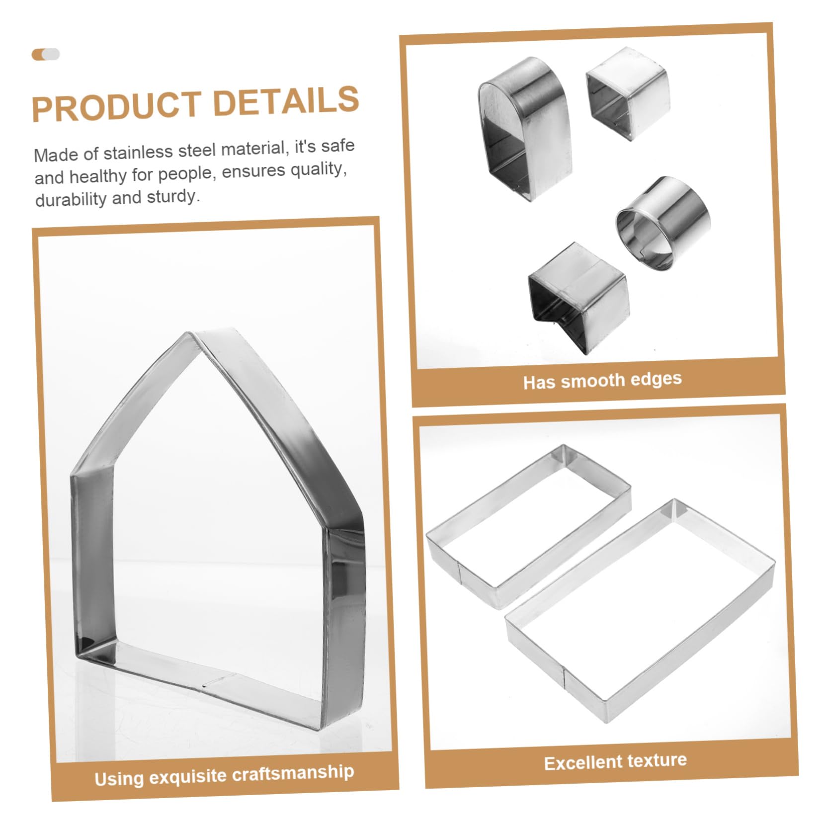 Emporte-pièces 3d en Acier Inoxydable 1 Set pour Biscuits de Noël Baking Décors Festifs