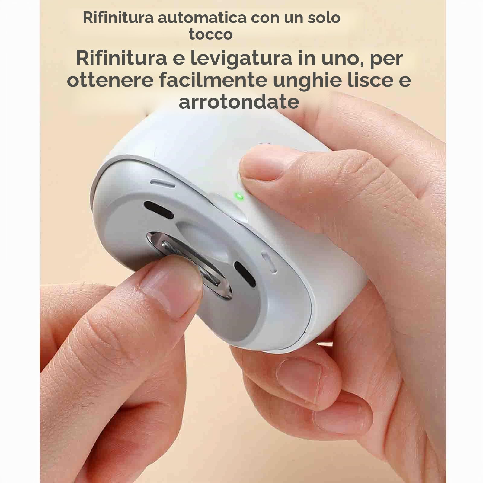 Tagliaunghie Elettrico Automatico Uomo Professionale Taglia Unghie Per Piedi Per Mani Tronchesino Unghie Lima Per Unghie Manicure Automatica Silenziosa Ricaricabile (64x64x32mm,white)
