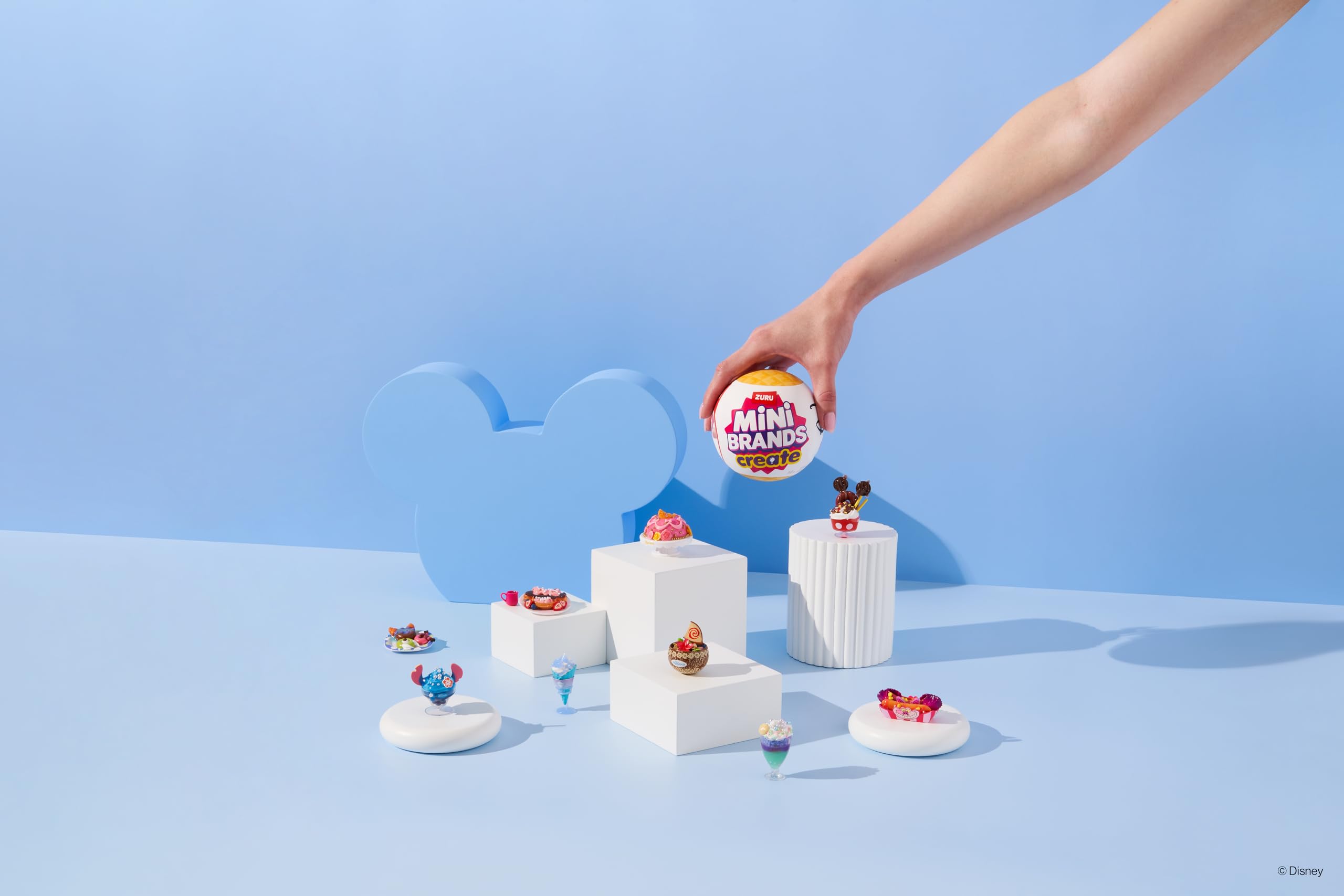 Capsula Mini Brands Create Disney Snacks Serie 1 di ZURU, oggetti da collezione in miniatura ufficiali, confezione con oggetto misterioso a sorpresa, dai 8 anni in su (2 capsula)