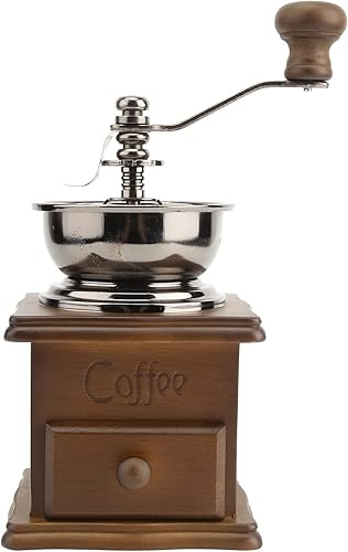 Molinillo de manivela de acero con núcleo de acero molinillo de grano de café de estilo retro para el hogar camping clásico mini molino de café de