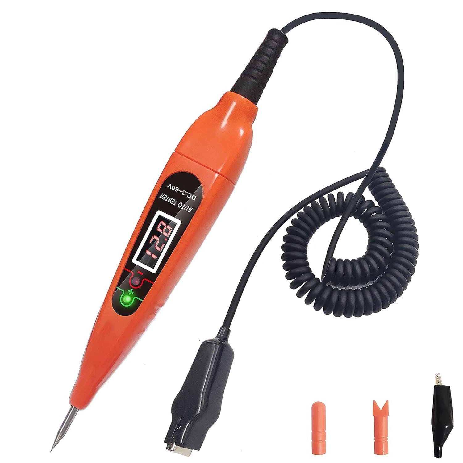 Excefore Heavy Duty Automotive Test Light, DC 3-60V Digital LCD Circuit Tester with Voltmeter & Probe for Cars, Trucks, Motorcycles, and Boats