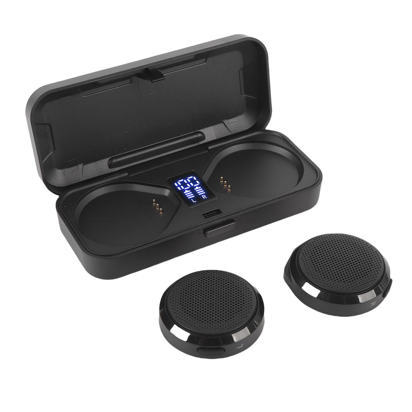 Hidyliu Auricolare Bluetooth per Moto con Telecomando per Cancellazione Attiva del Rumore per 50 Ore di Ascolto di Musica Wireless e Arrampicata su Sci