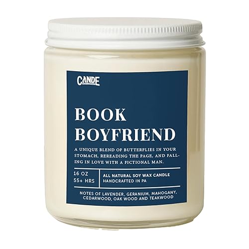 CE Craft Book Themed Scented Candle - Gift for Bibliophiles, Library Scent, Reader's Delight, Bookstore Atmosphere (Book Boyfriend) - Book Boyfriend