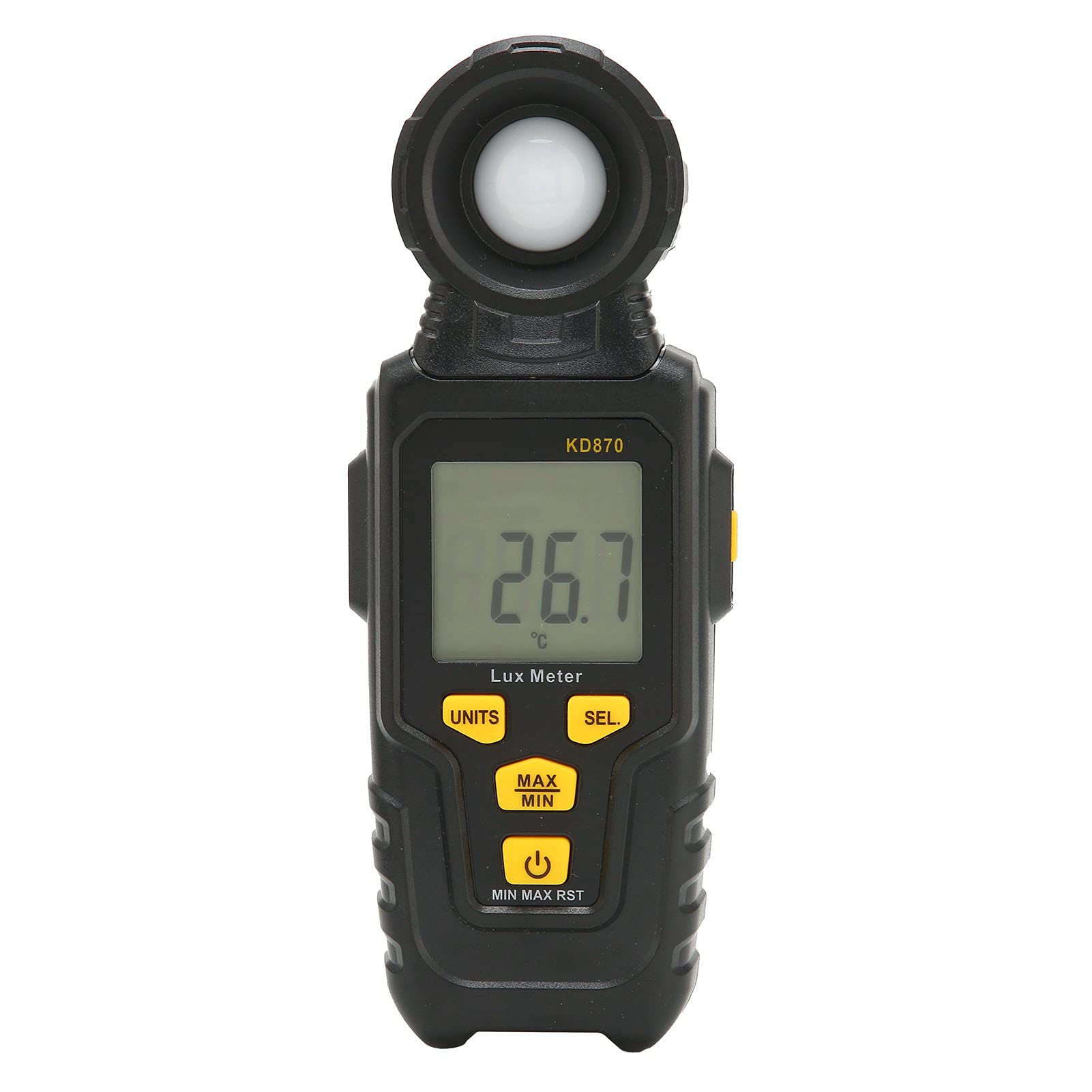 Illuminometro multifunzione LCD Misuratore digitale portatile di illuminamento Misuratore ambientale automatico con luxmetro Misuratore di luce Conservazione dei dati per ambienti