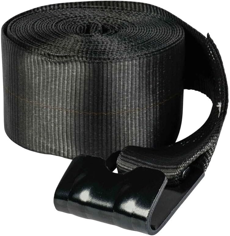 Mytee Products Winch Straps 4" x 30' Black Heavy Duty Tie Down w/Flat Hook WLL# 5400 lbs | 4 Inch Cargo Control for Flatbed Truck Utility Trailer (10 Pack) - Image 9