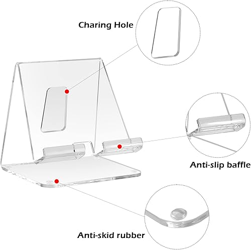 Miniatura 2 de Kamehame Soporte acrílico para tableta de escritorio, soporte transparente para iPad y Galaxy Tab (4-13 pulgadas)