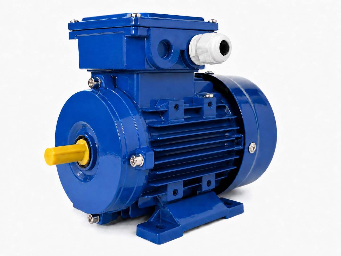 Drehstrommotor 0,37 kW 1400 U/min 230/400V, Elektromotor Bauform 71 IMB3, Asynchronmotor IP55, Elektromotoren robuste Dreiphasen für Kompressor und Pumpe, Professional Motor 4-polig Welle 14mm