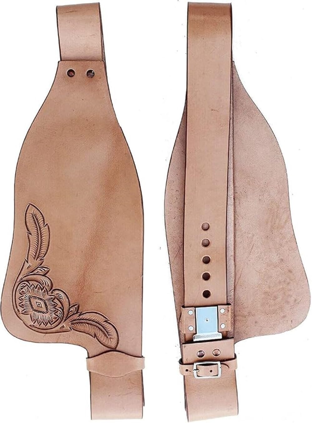 Pferde-Western-Leder-Fender-Ersatzsattel-Fender-Paar-Set für Roping Trail Barrel Pleasure-Sättel mit Belvin-Schnallen AZ-25