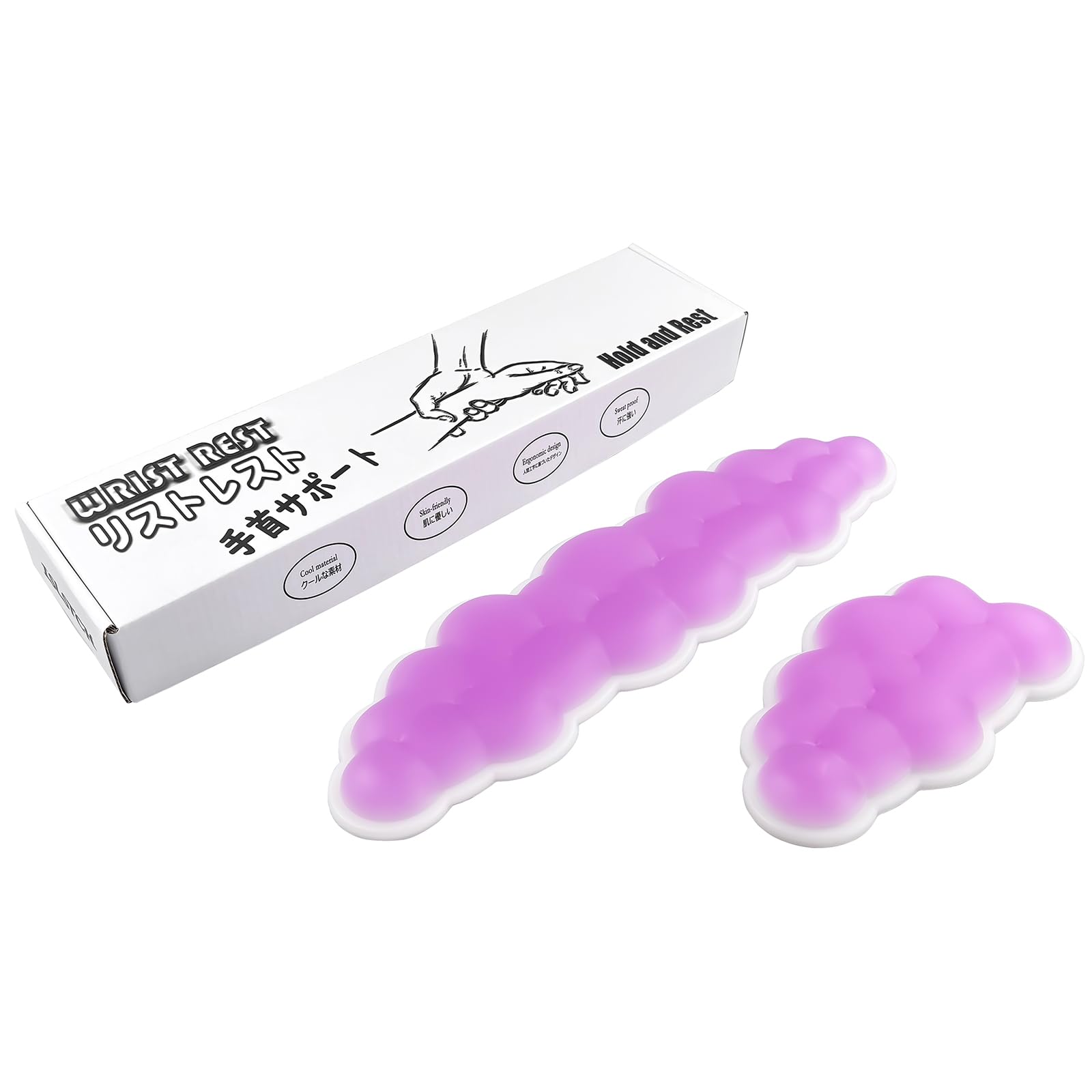 PU Gel Material Computer Keyboard Mouse Wrist Rest Ergonomic Design Relieving Typing Pain Keyboard pad Supporting arm Mouse