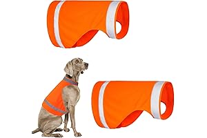 High-Viz Dog Hunting Vest: Blaze Orange, 2-Pack