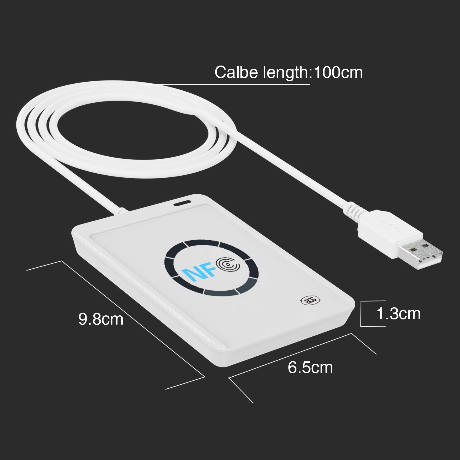 SCHEDE NFC SCRITTORE lettore di smart card NFC Duplicatore fotocopiatrice RFID EUR 19,22