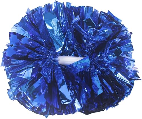 Miniatura 38 de Hooshing - Paquete de 2 pompones de animadora con mango tipo bastón, pompones para espíritu de equipo, deportes, bailes, animación, para niños, Negro