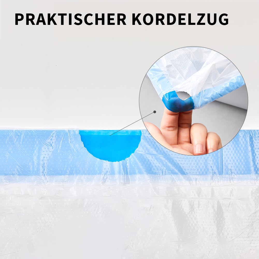 PETKIT Katzentoilettenbeutel mit Zugbändern, Beutel für Katzentoilette für Pura MAX 2 und Pura X,Kratzfest für Haustier Katze Hunde Hundekot Katzenstreu 5 Rollen*20 (100 Stück)