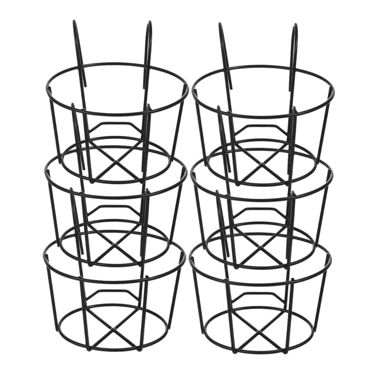 ibasenice 2 Set Supporti Per Fioriere Da Balcone Portavaso Sospeso E Facile Da Installare Adatto Per Vasi Per Ed Esterni 6 Pezzi * 2
