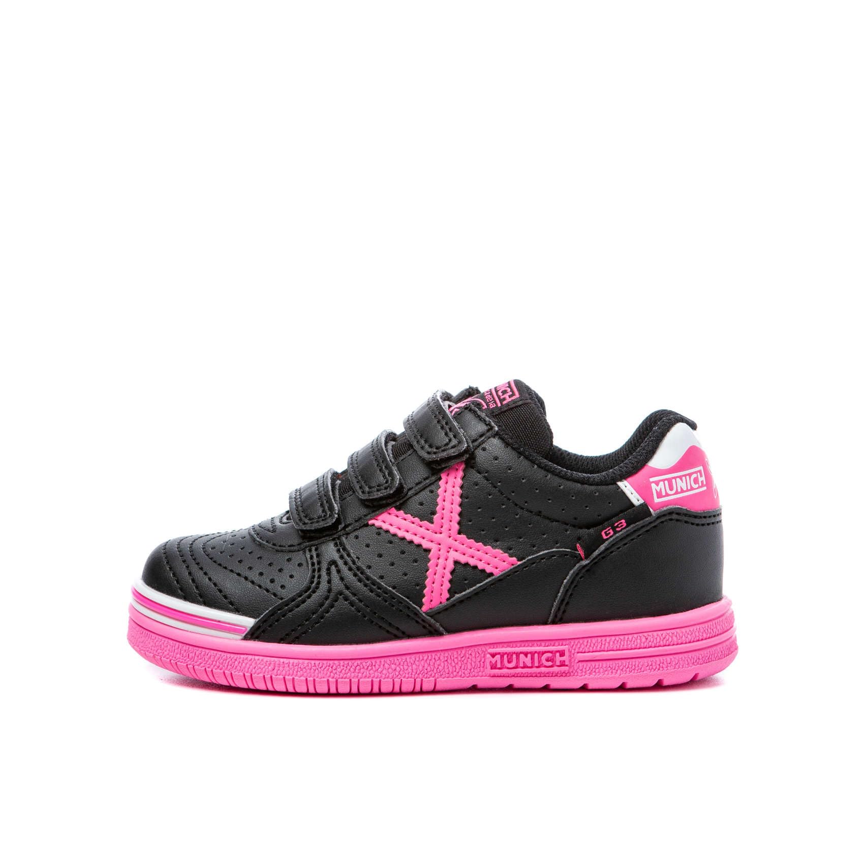Munich G-3 Kid VCO Profit, Unisex Children's Sports Shoes, Black-Pink, 27 EU