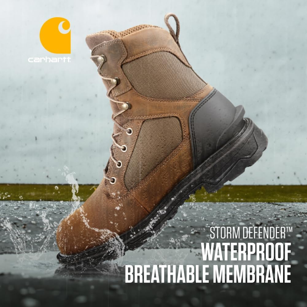 Carhartt mens Ironwood Waterproof 8" Alloy Toe Work Boot - Image 5