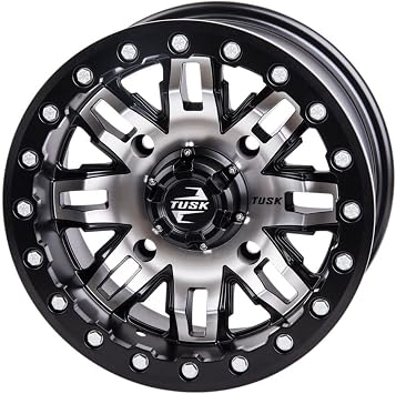 TUSK 4/137 Teton Beadlock Wheel 14x10 5.0 + 5.0 Machined/Black for Can-Am Maverick X3 Max RS Turbo 64 Inch 2024