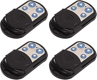 433MHZ Remote Control 4Pcs 433MHz Garage Door Opener Waterproof Remote Control with Keychains Suitable for Electric Rolling Doors Gates