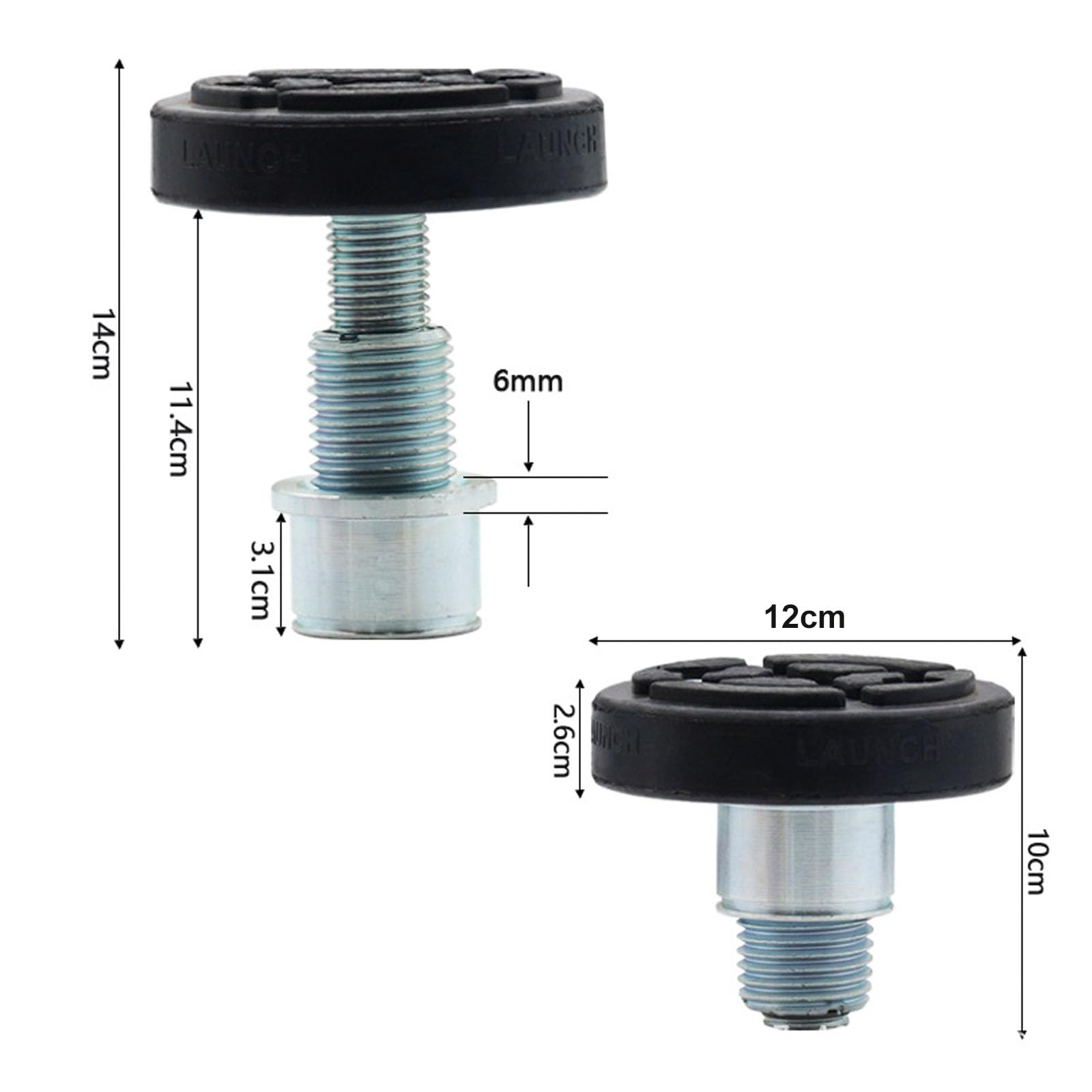 4 Stück Drehteller Tragarmteller Gummiteller Hebebühne Aufnahmeteller Gummiauflage Nussbaum für 2 Säulen Hebebühnen ausdrehbar Aufnahme 50mm universal