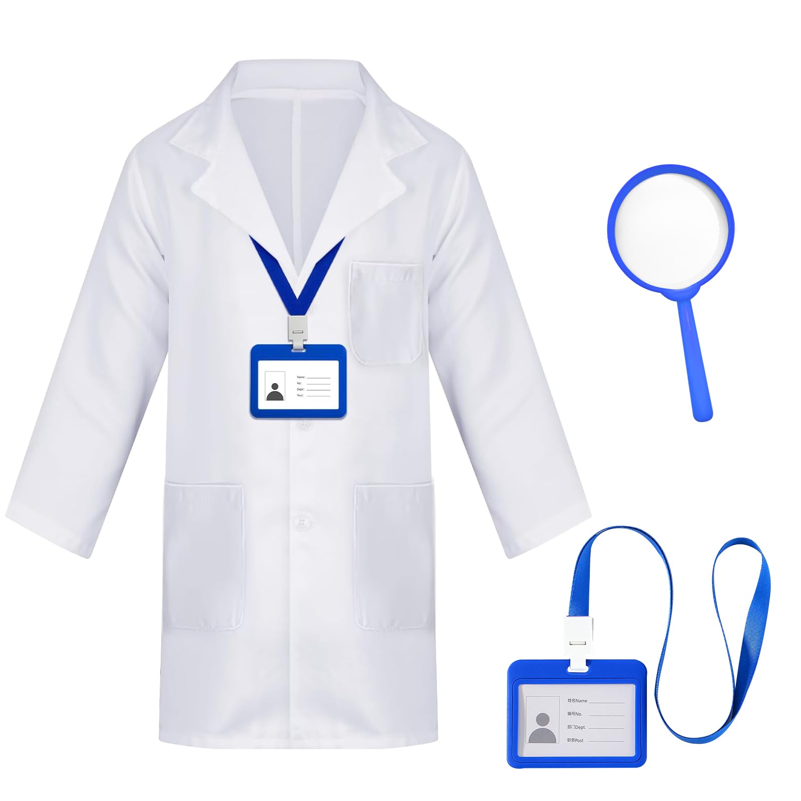 Cappotto Da Laboratorio Chimico Scienziato Con Targhetta Con Nome Personalizzabile Con Camicia Rosa Body Classico A Maniche Lunghe Da Bambino - Italia - Foto 11