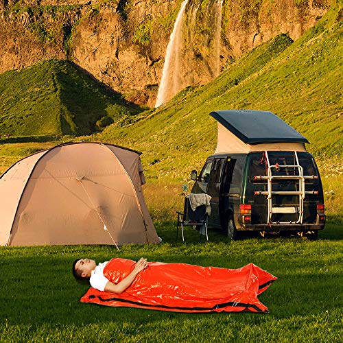 DECDEAL Saco de dormir exterior portátil de pouco peso da emergência com o saco do cordão para o aca