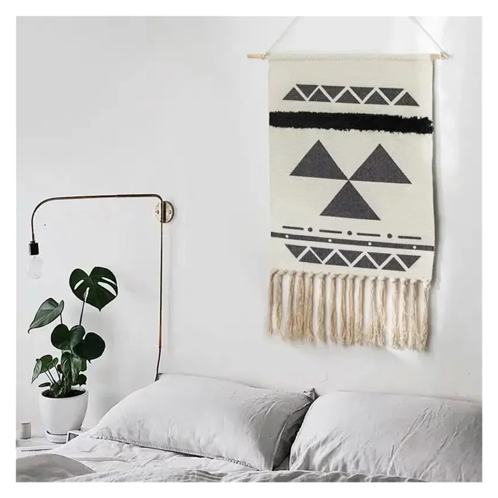 BDFJEDS Tapestry Wall Hanging 50x90cm Macrame Wall Hanging Tapestry Tassel Woven Geometric Canvas Home Decor(Color-13)
