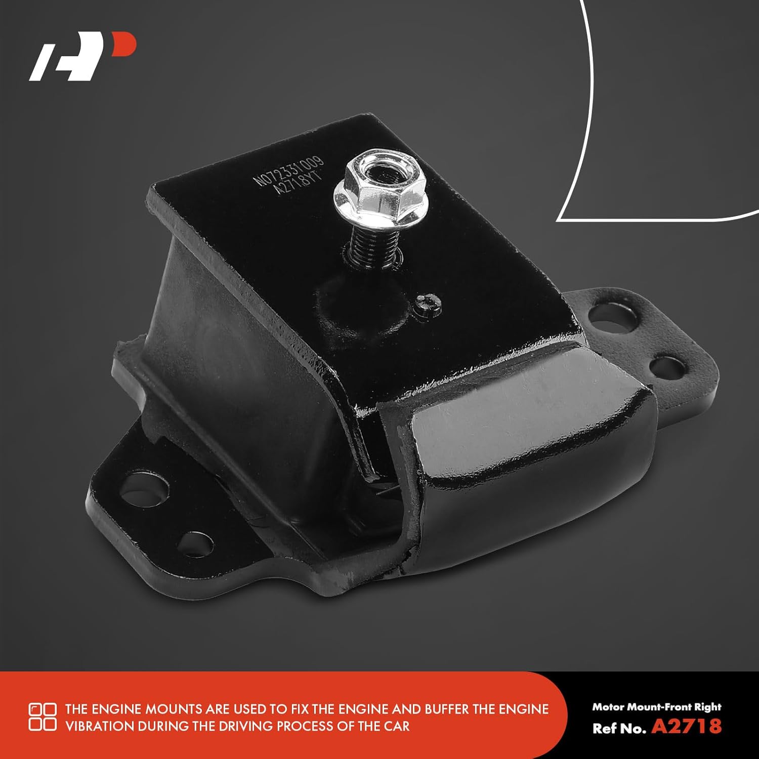 A-Premium 2PCS Front Left and Right Engine Motor Mount Kit Compatible with Nissan 720 1986, D21 1986-1994, Pickup 1995-1997, 2.4L, Replace# 1121018G01