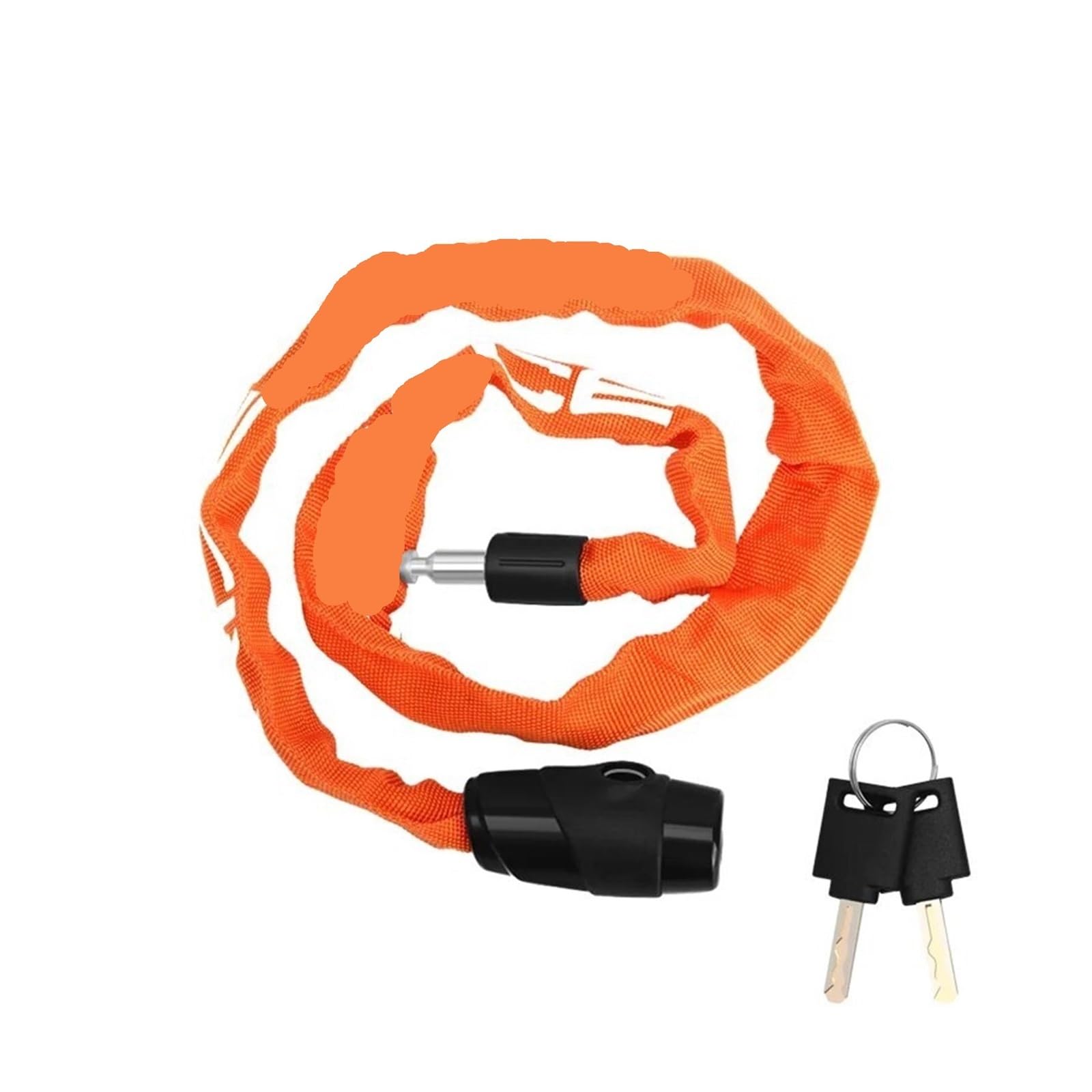 Ycenjepsaz Orange Bicycle Chain Lock Portable Anti-Theft High Security Mtb Mountain Bike Lock With 2 Keys For Scooter Electric E-Bike(Orange)