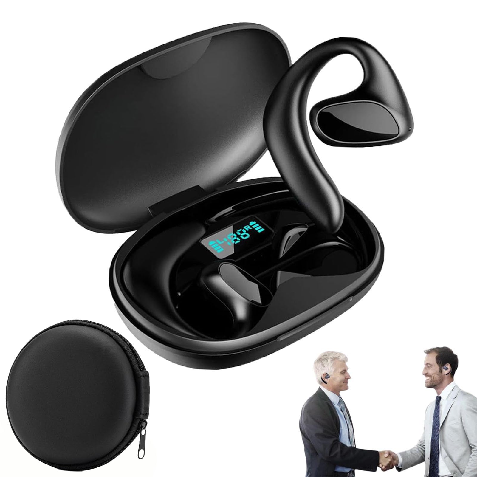 2026 Nouveau Meacode AI Translation Earbuds, Traducteur Vocal Instantané, 144 Langues, Réduction De Bruit, Écouteurs Ouverts, pour Les Voyages, Les Affaires Et Les Études (Noir)