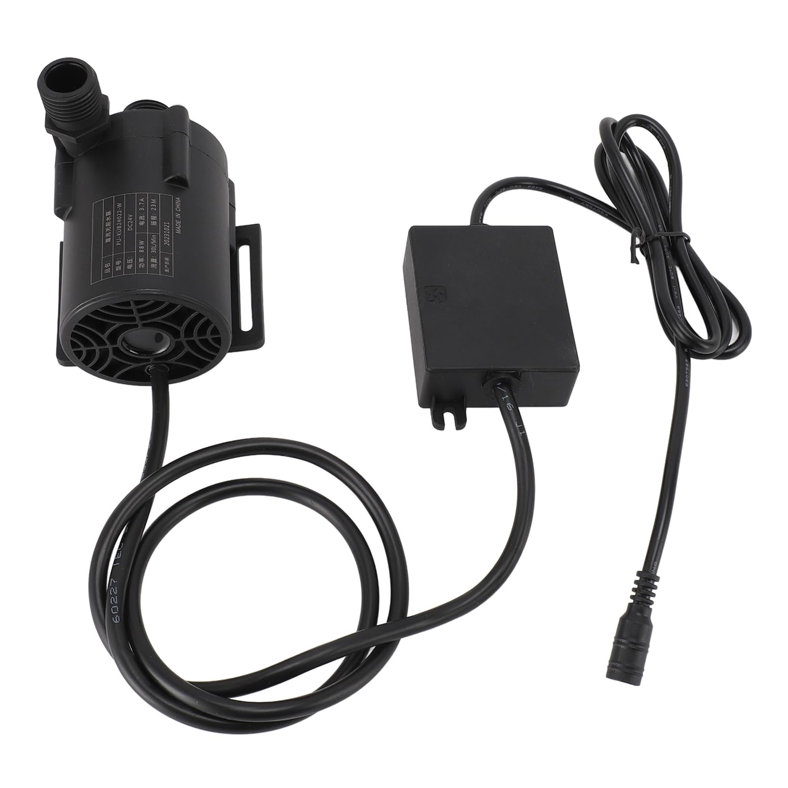 Zunate Pompa do Chłodzenia Wodnego Procesora Komputera PC 30 L/min |Głowica 75,5 Ft, Zewnętrzna Płyta Sterująca DC 24 V, 88 W z Gwintem G1/2