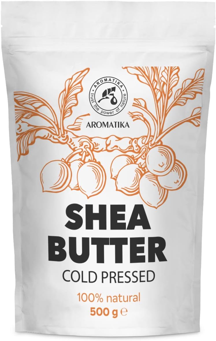 Shea Butter 500g – Koudgeperst – Afrika – 100% Pure & Natuurlijke Shea Body Butter – Body Butter – Massage – Intensieve Verzorging voor Gezicht – Lichaam – Haar