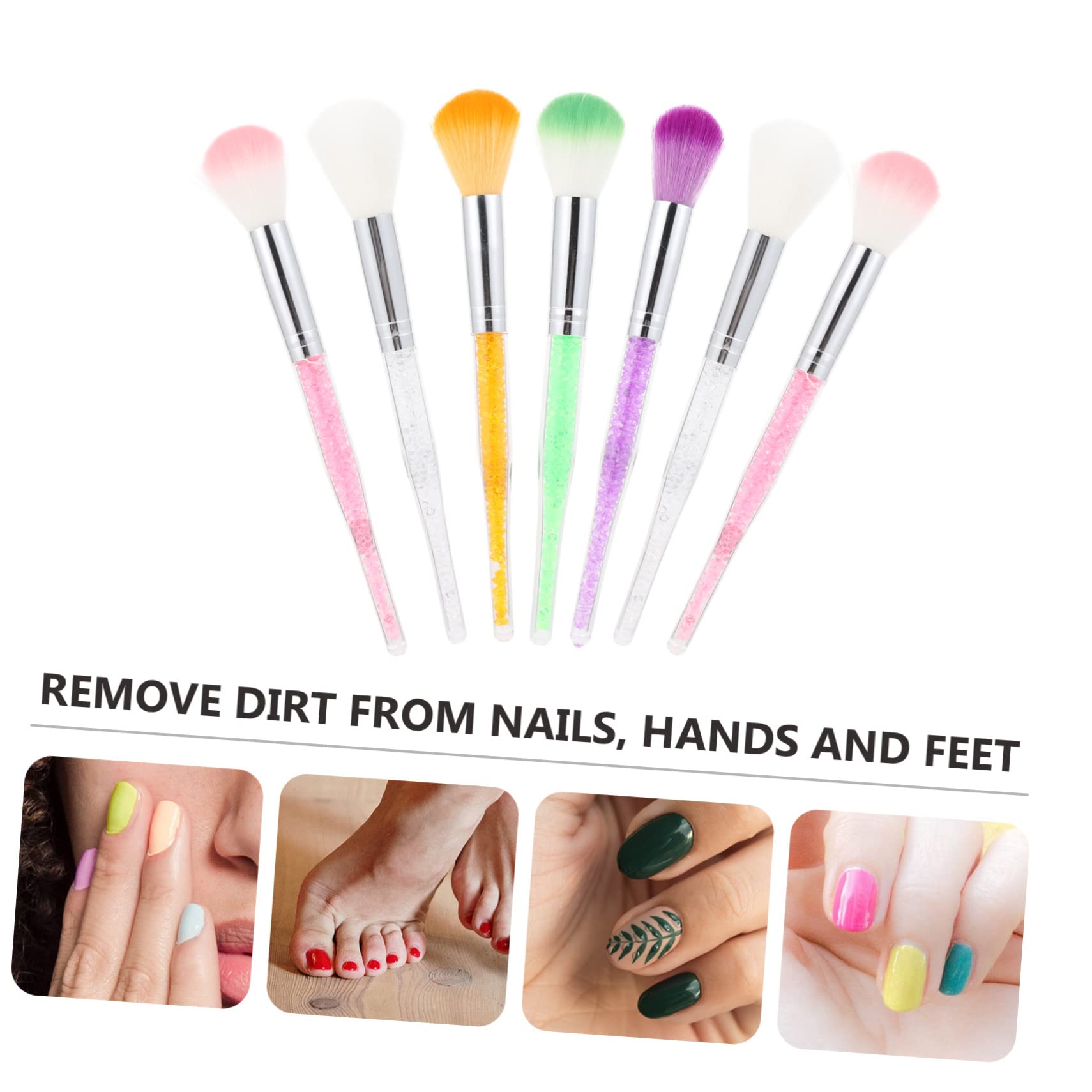 FRCOLOR 14 Piezas cepillo de limpieza de uñas pinceles para uñas pinceles uñas acrilicas cepillo para las uñas clavo limpiador de brochas de maquillaje cepillo uñas limpiador de uñas