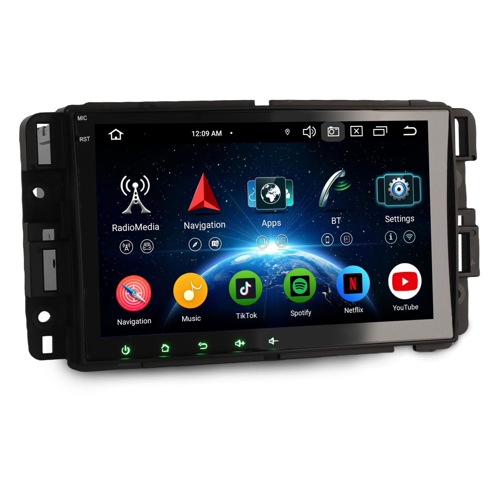 Erisin 8 Pulgadas Pantalla 8-Core 4GB+64GB Android 13 Radio Coche Bluetooth GPS Navegador para Chevrolet Buick GMC Hummer Avalanche Enclave Acadia Equinox CarPlay Android Auto Dab+ WiFi IPS Canbus