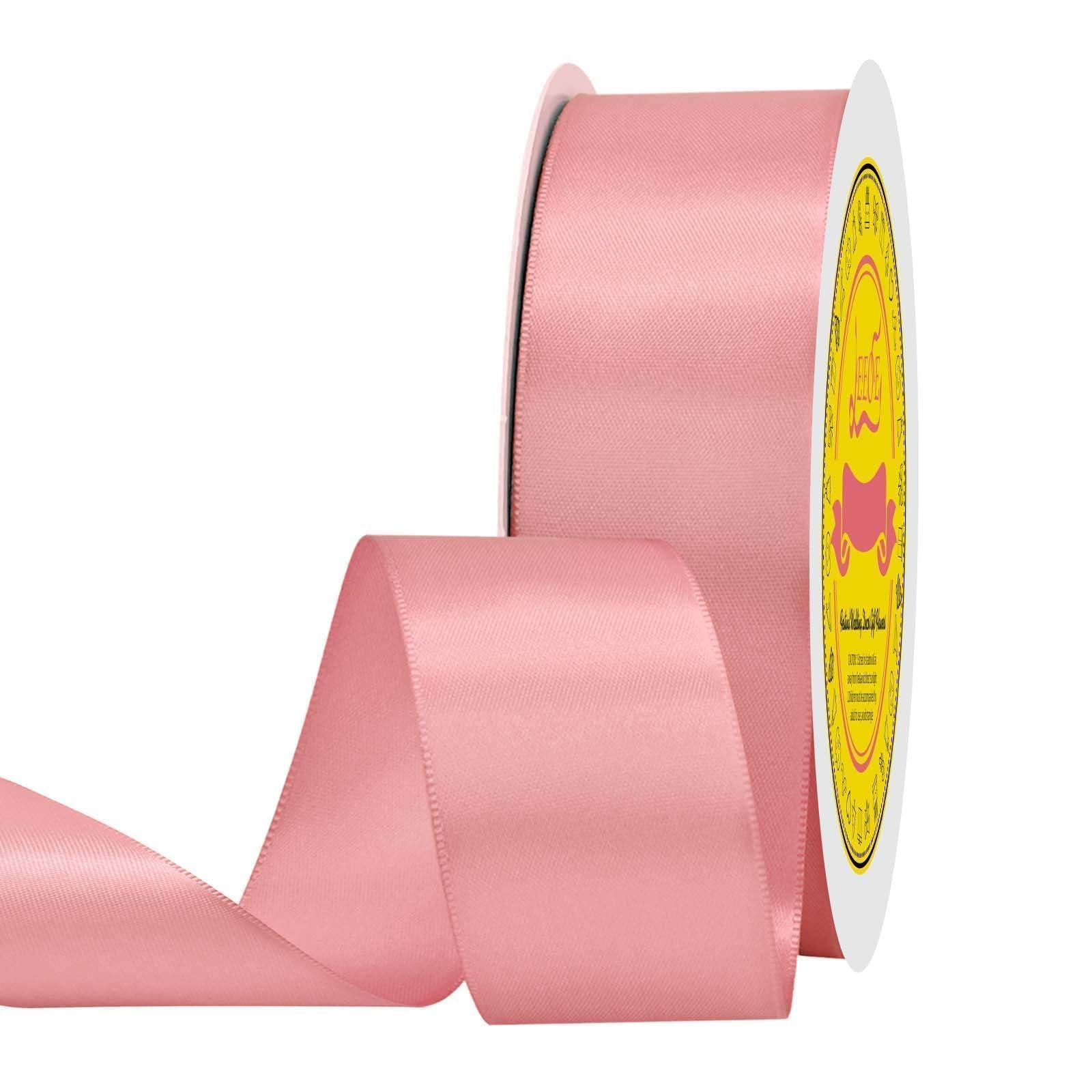 Double Face Dusty Pink Satin Ribbon 1-1/2" X 50 Yards Polyester Dusty Pink Ribbon for Gift Wrapping Very Suitable for Weddings Party Hair Bow Invitation Decorations and More
