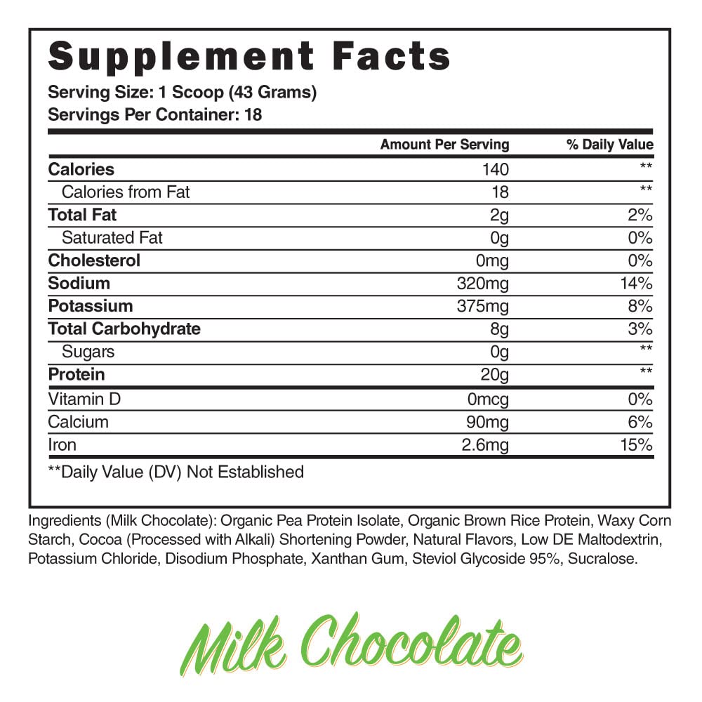 Steel Veg-Pudding | Vegan Protein Pudding Powder Mix, Milk Chocolate | 18 Servings (1.5lbs) | Brown Rice and Pea Protein with BCAA Amino Acids for Muscle Growth and Recovery | Non Dairy | Low Carb