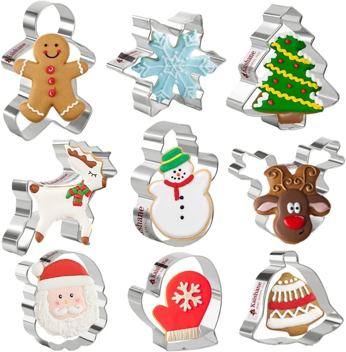 CharmBurst Weihnachtsplätzchen Ausstecher Set - 6 Große Formen Für Die Weihnachtsbäckerei