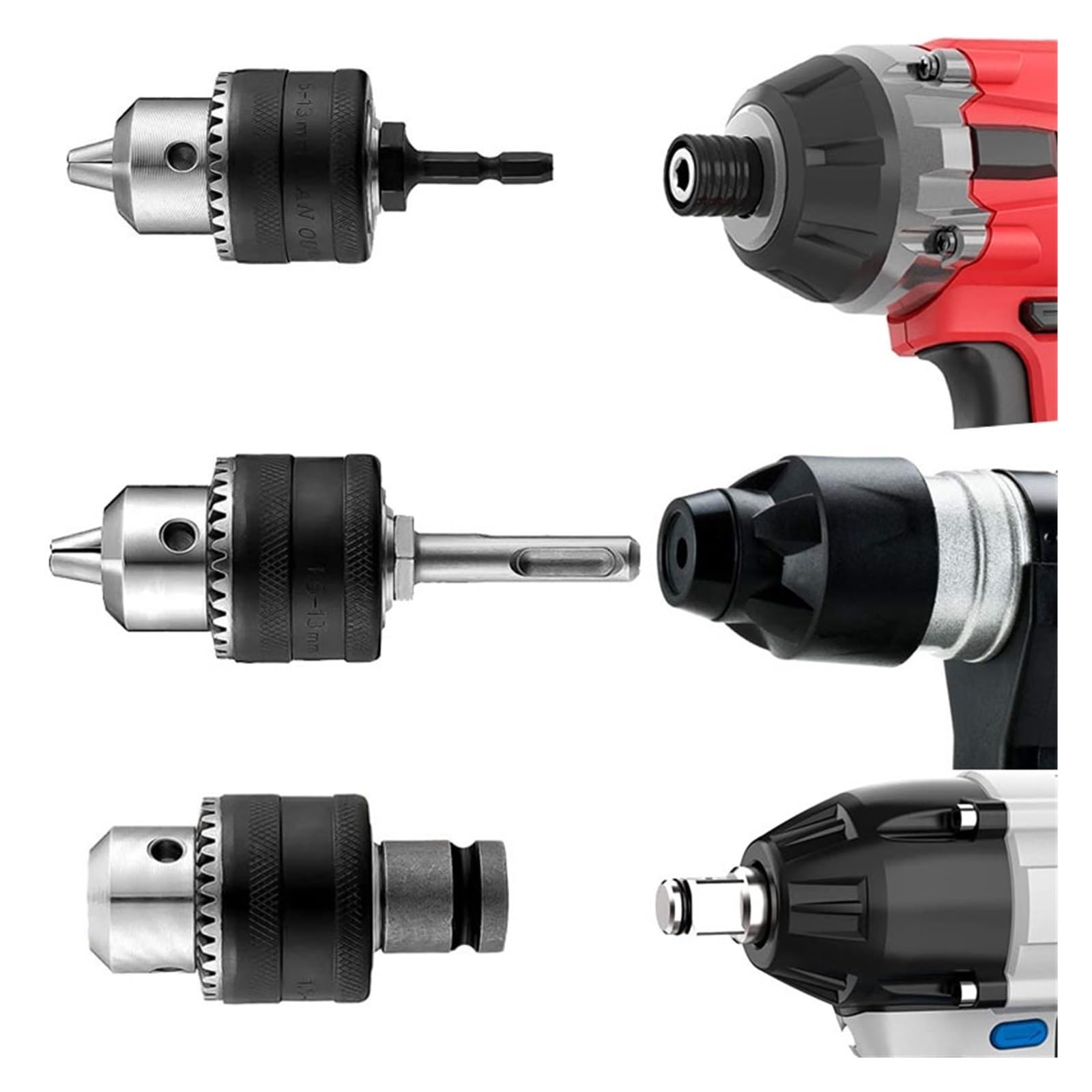 1.5-13mm konwerter 1/2 "-20UNF kluczowy uchwyt wiertarski gwint adapter do szybkiej wymiany SDS 1/4" sześciokątny klucz udarowy klucz Bit korbowód | Chuck SDS Adapter