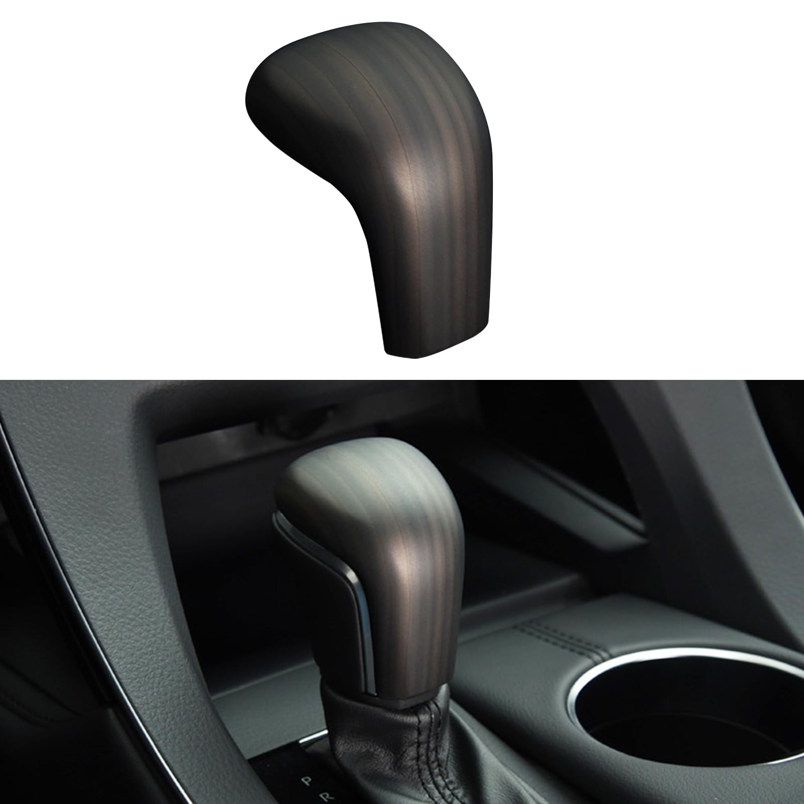 Zurligi Car Auto Gear Shift Knob Cover Trim Compatible With Toyota Camry 2018-2022, Car Gear Shift Knob Head Cover Trim Cap Gear Panel Gears Interior Decoration Sticker