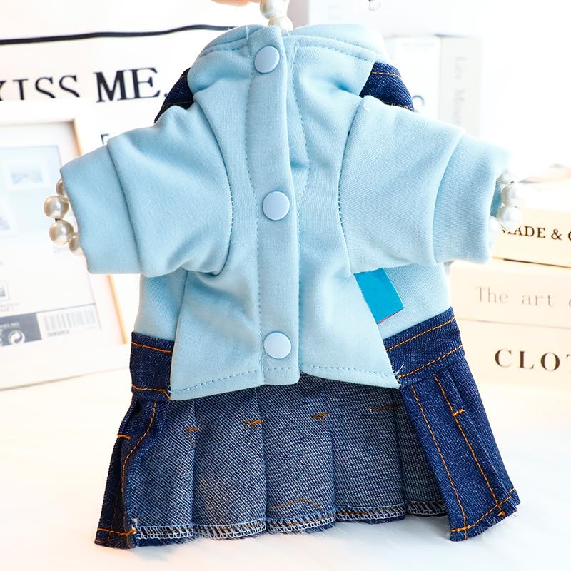 Vestido Princesa Denim para Perros Pequeños XL Azul miniatura 5