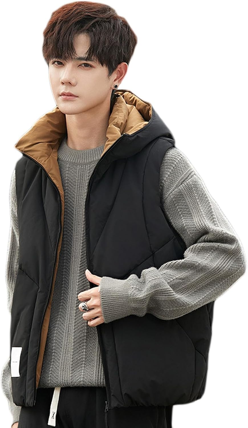 グレースコンチネンタル✨2Way✨モヘヤ混 ラムファーベスト 36 ジレ 黒 グレースコンチネンタル✨2Way✨モヘヤ混 ラムファーベスト 36 ジレ 黒