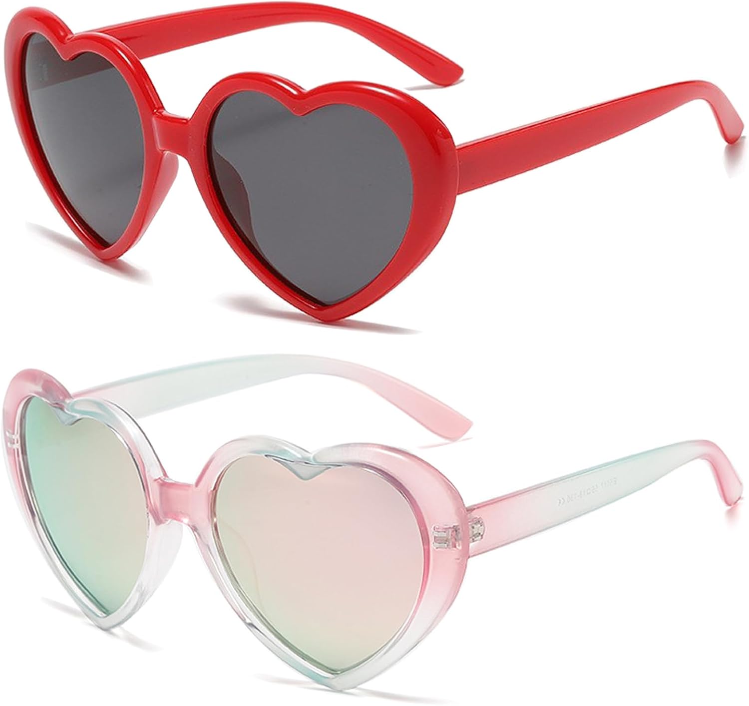 Girls Heart Sunglasses Polarized UV 400 Protection Vintage Kids Love Heart Sunglasses for Age 3-10 Years