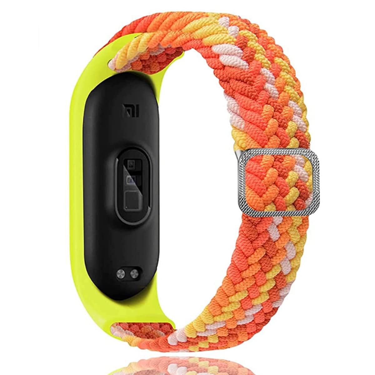 Keecuty Nylon Bracelet for Mi Band 6/5/4/3 Smartwatch Replacement Band Elastic Fabric Braided Soft Nylon Sports Bracelets Elasticity Breathable Expandable Watch Strap