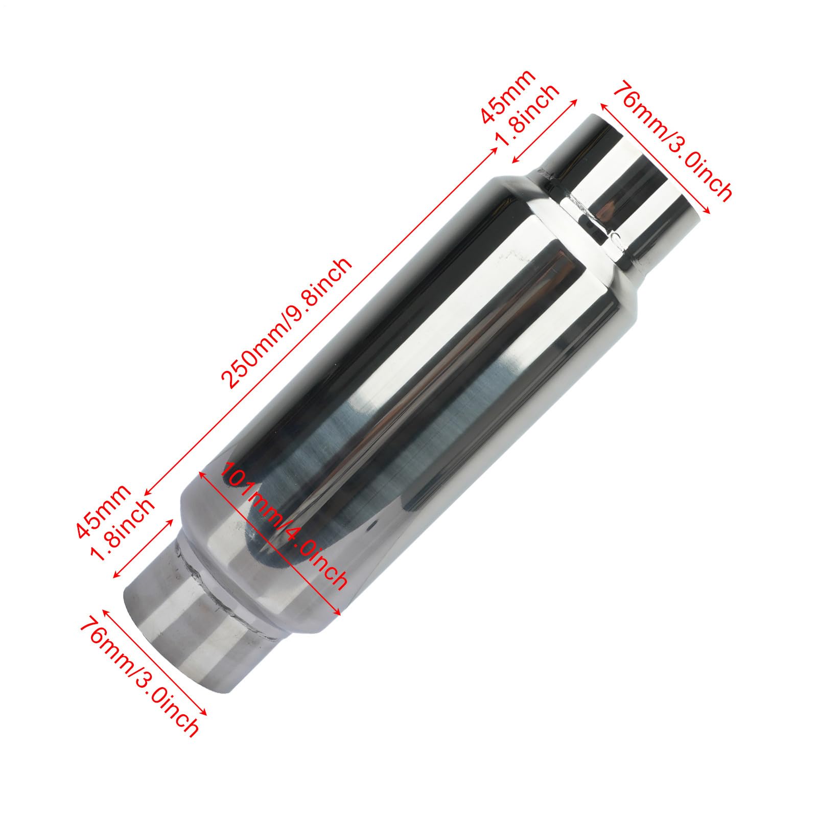 Silenciadores Escape Repuesto Automotrices Tubos Decorativos Y Conducción | Punta Escape Acero Inoxidable Tubos Resistentes Clima Reducen Emisiones Contaminantes