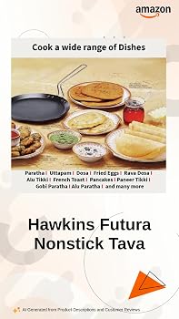 Buy Hawkins Futura Nonstick Flat Tava 22 cm, 4.06 mm Online at Low