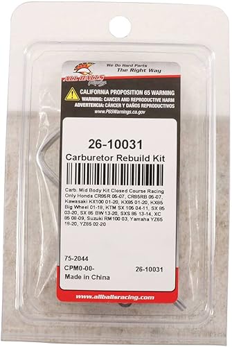 Miniatura 3 de All Balls Racing Kit de reconstrucción de carburador 26-10031, cuerpo medio compatible conrepuesto para KTM SX 105 2004-2011, SX 85 2003-2020, SX 85