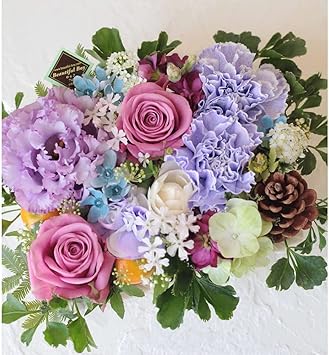 Amazon お供え アレンジメント お供え花 御供え花 お彼岸 お供え 花 お悔やみ アレンジ花 仏花 仏事 命日 ご法事 枕花 仏花 生花 仏花 仏事 法事 命日 一周忌 法要 一周忌 三回忌 ランキング ペット 月命日 贈り物 ブルー パープル 青 紫 フラワーアレンジメント