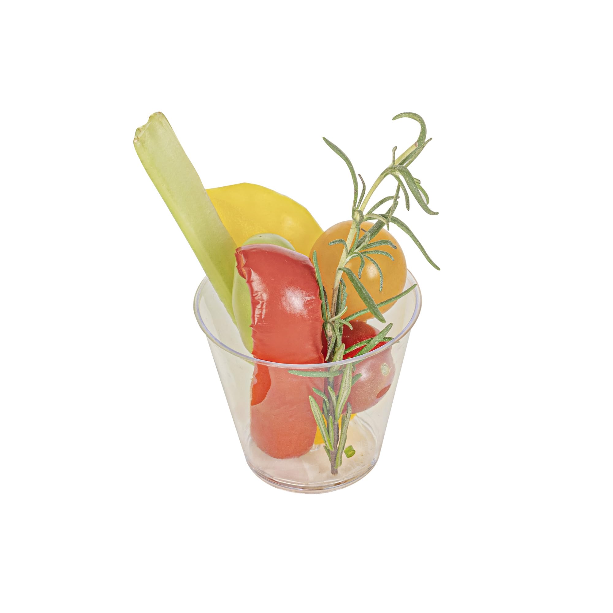 Restaurantware Taza redonda de plástico transparente de 4 onzas, 2 1/2 pulgadas x 2 1/2 pulgadas x 2 1/2 pulgadas x 2 1/4 pulgadas, caja de 100 unidades