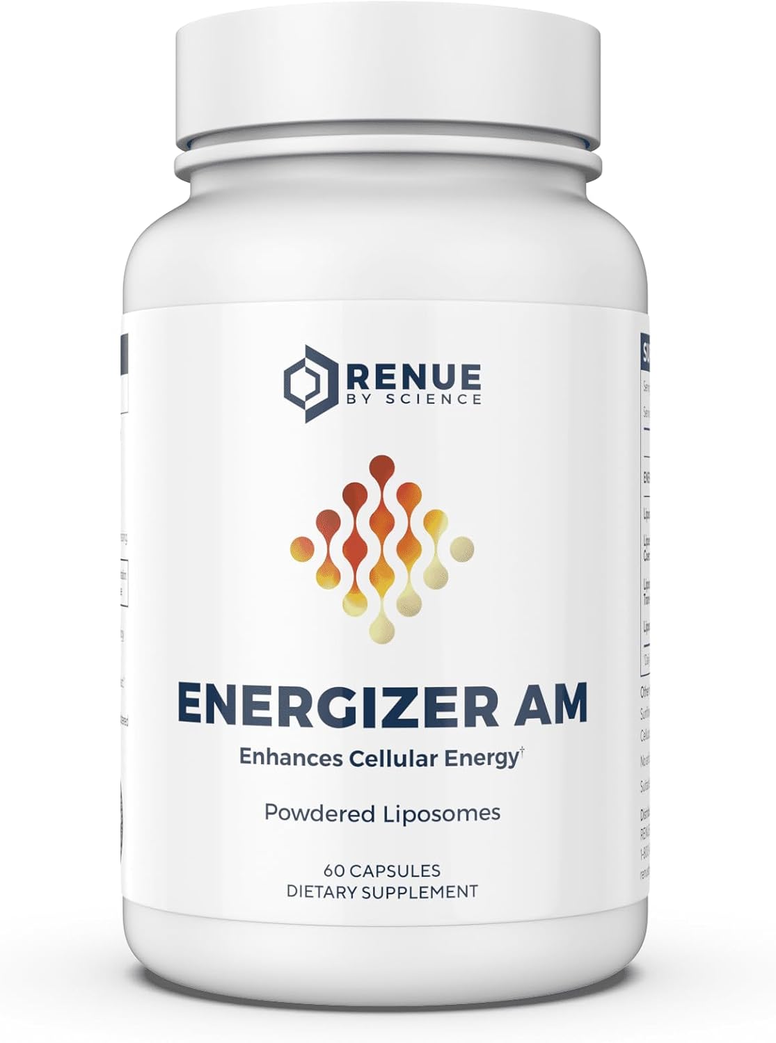 Renue By Science Energizer AM | Liposomal Resveratrol Hesperidin & Green Tea Supplement | 60 Capsules with Trans Resveratrol (65mg) Hesperidin (150mg) Green Tea Extract (35mg) - Non-GMO | Made in USA